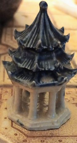 Chinese Shiwan Figure Saikei Ornament Ornate Pagoda