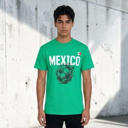 Gildan Men’s Mexico Soccer Fan Green Short Sleeve Graphic T- Shirt Sz