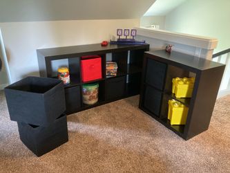 2 IKEA Kallax units w/baskets