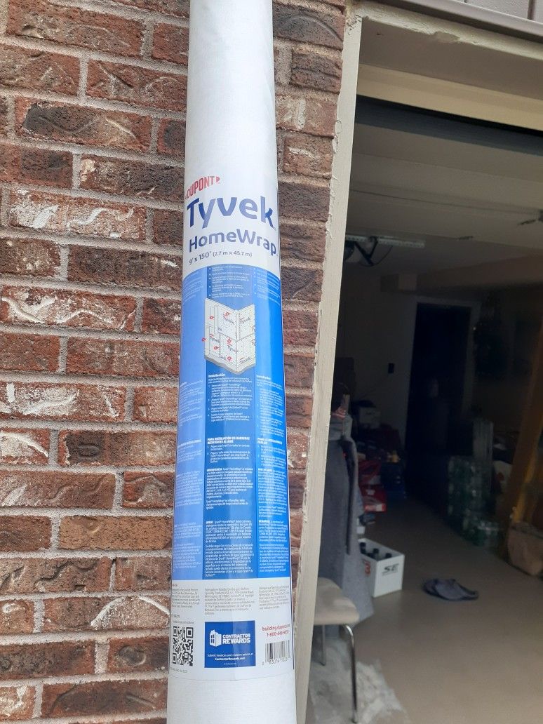 TYVEK HOUSE WRAP. 9 FEET BY 150 FEET..BRAND NEW