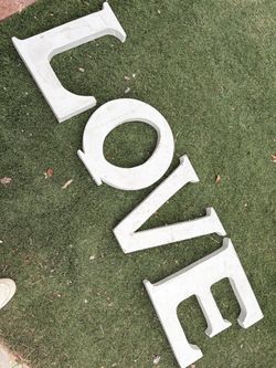 Love wood letters
