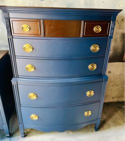 Refinished Tall boy Dresser