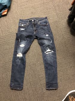 Mens American Eagle Slim Straight Blue Jeans