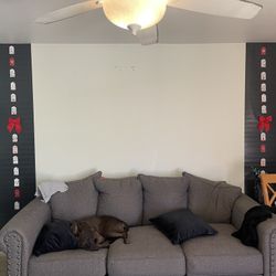 2 grey 2 year old couches PICK UP ONLY