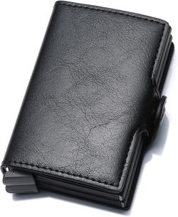 Men's card holder, slim credit card holder, front pocket, anti-theft, RFID, auto-pop-up, travel, slim wallets for men