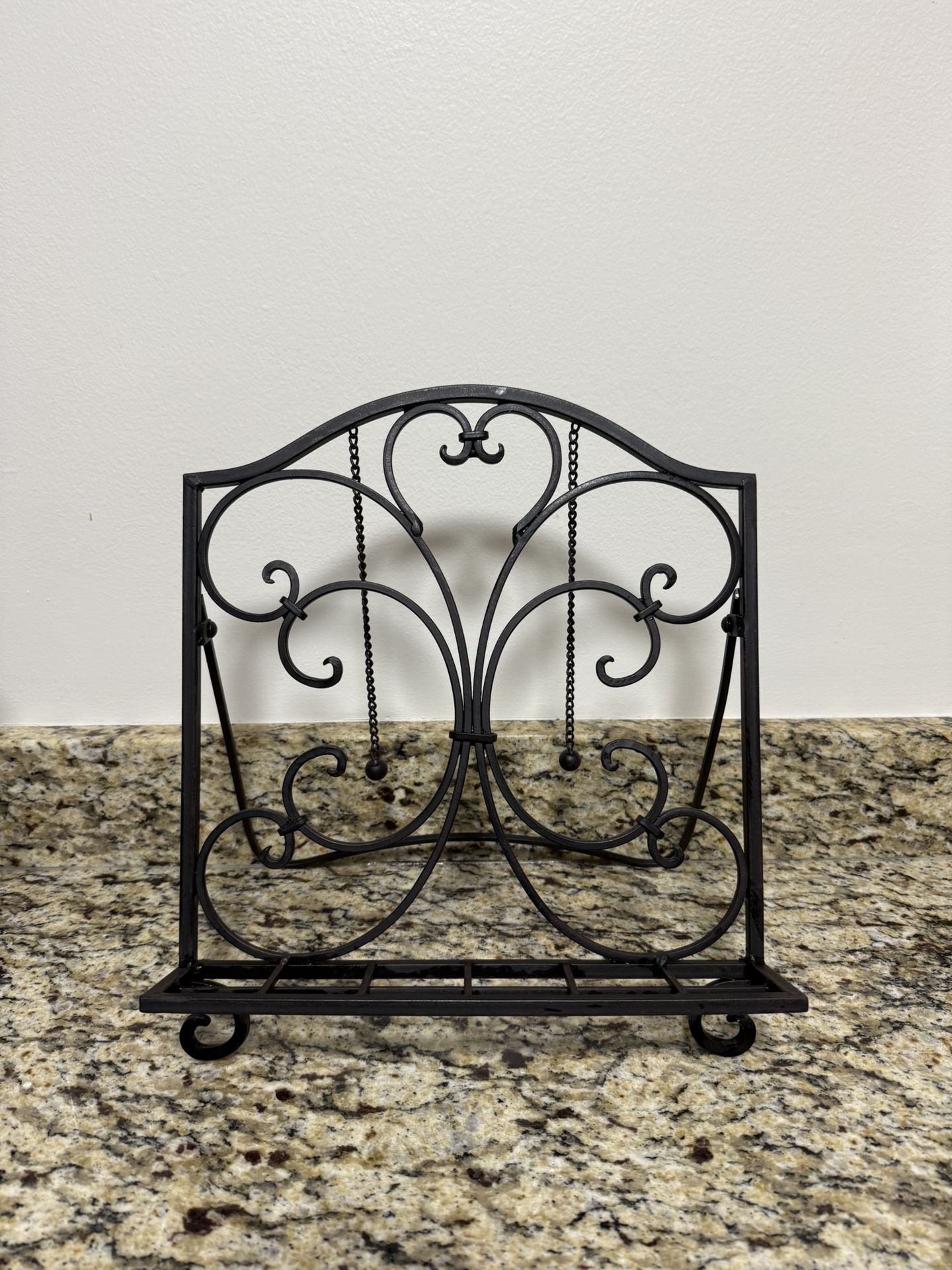 Decorative Wrought Iron Cookbook / Tablet Stand