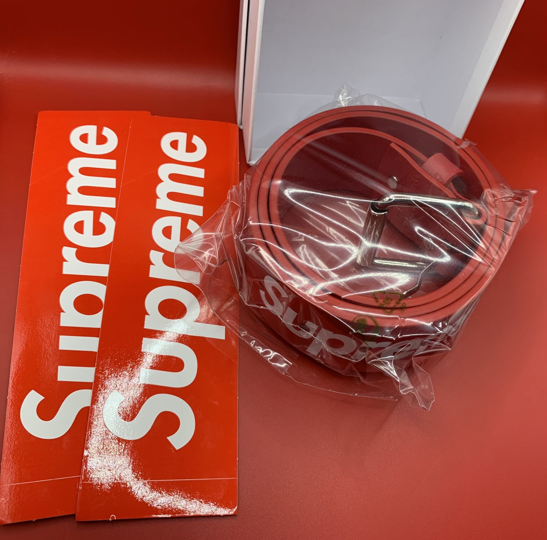 Supreme Repeat Leather Belt (Red) for Sale in Brooklyn, NY - OfferUp