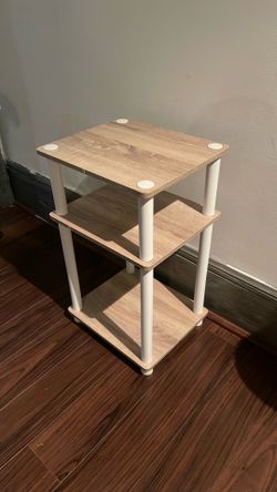 3-Tier Storage Side Table | White & Wood