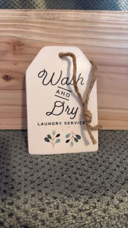 Was N Dry Laundry Service Ceramic Tag 5.5x3.5”