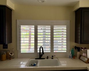 Window Shutters- Any Color, Any Size, Any Style. Custom Made. Persianas de Madera. Install Included. All of Southern California! 951-573-2560