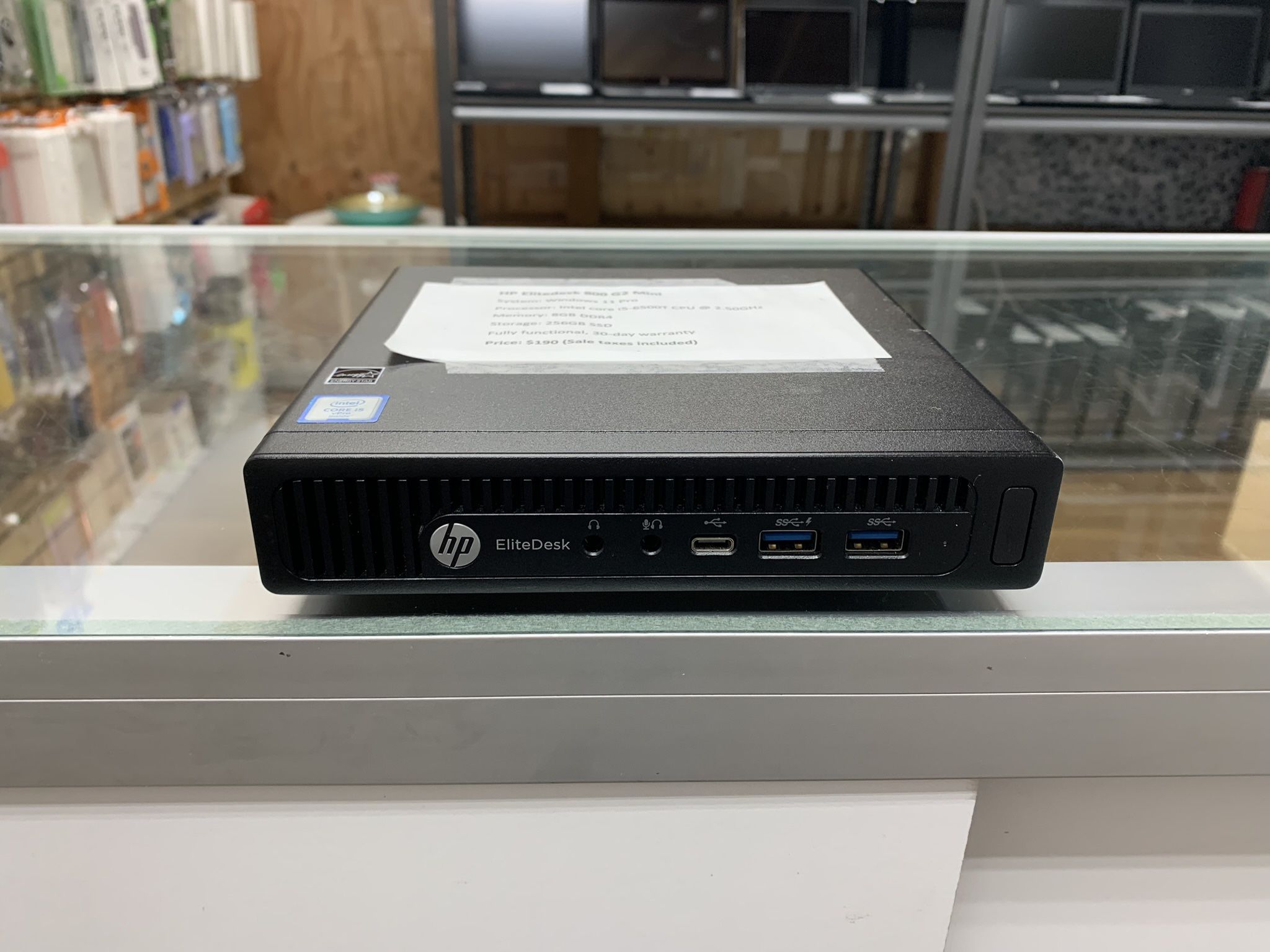 HP Elitedesk 800 G2 mini desktop computer core i5 6th gen 8GB RAM DDR4 256GB SSD