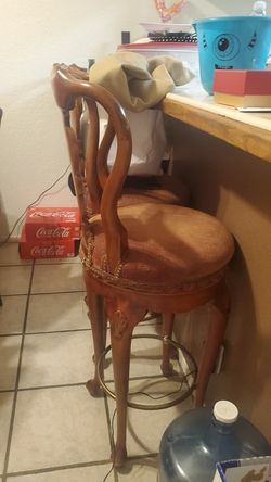 4 high chair stools antique