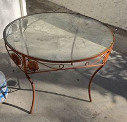 Round Glass Table- Wrought Iron