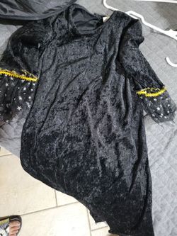 Black Velvet witch  Dress with witch hat