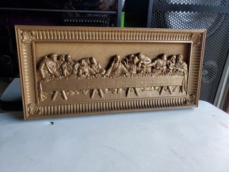 Vintage "The Last Supper" 3D Wall Plaque
