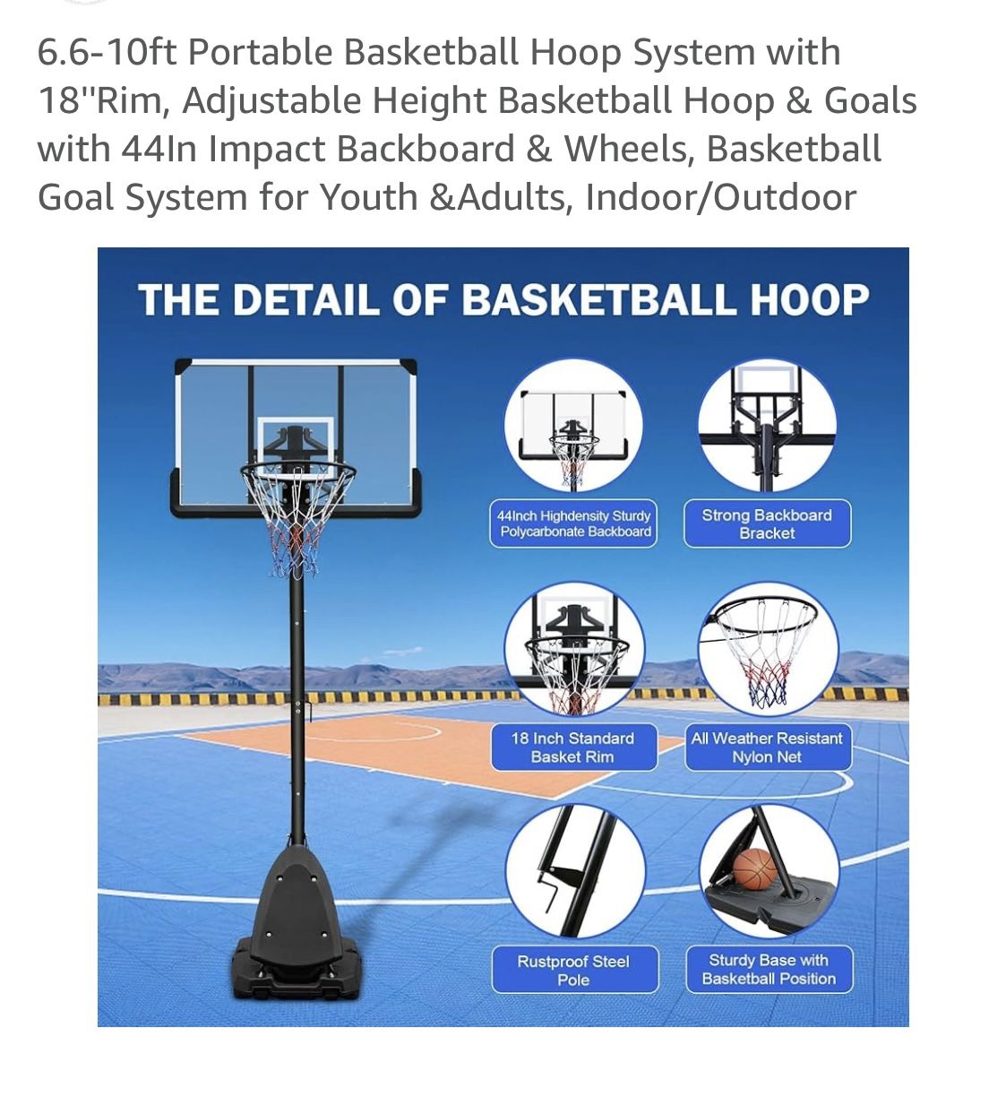 Basketball Hoop With Stand In The Box