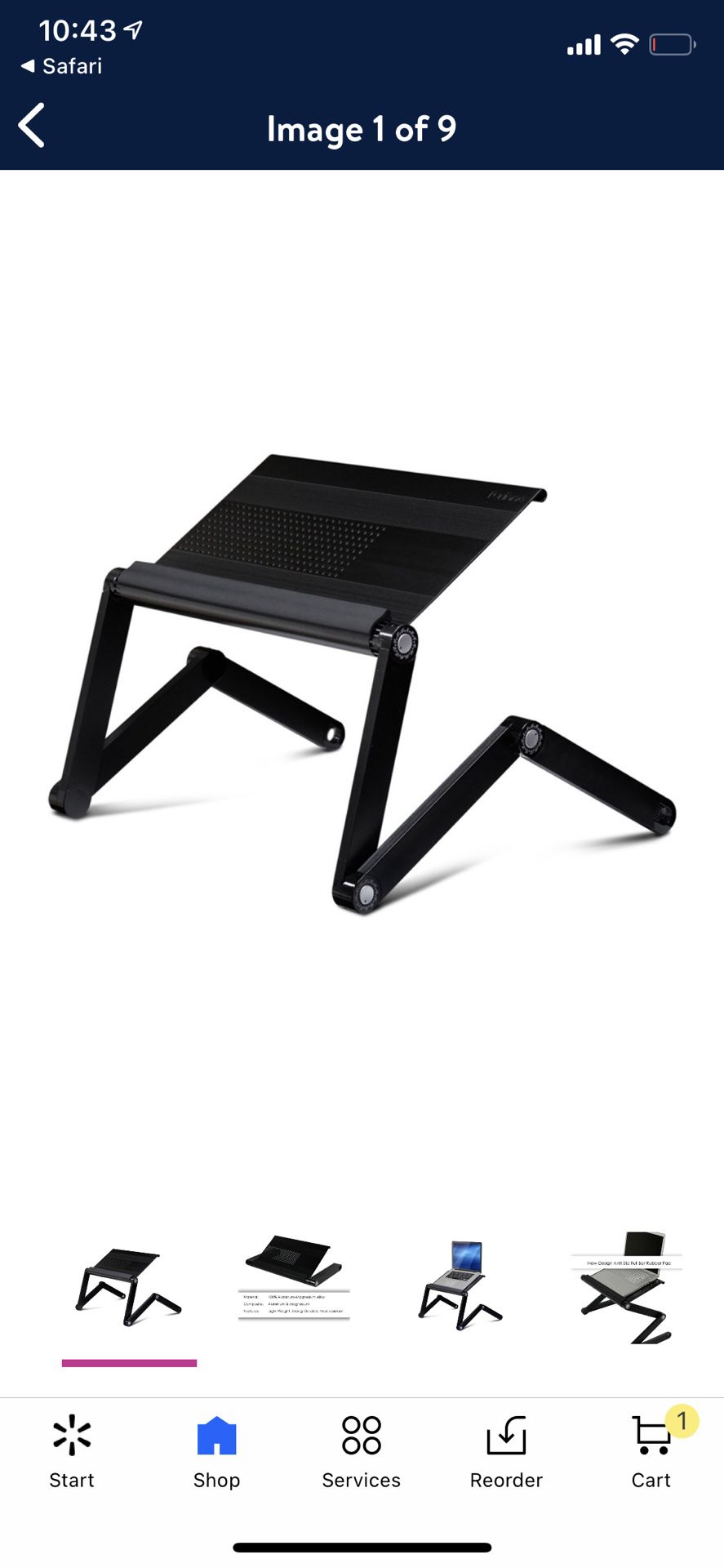 Furinno AdJustable Multi-functional Laptop Desk Portable Bed Tray