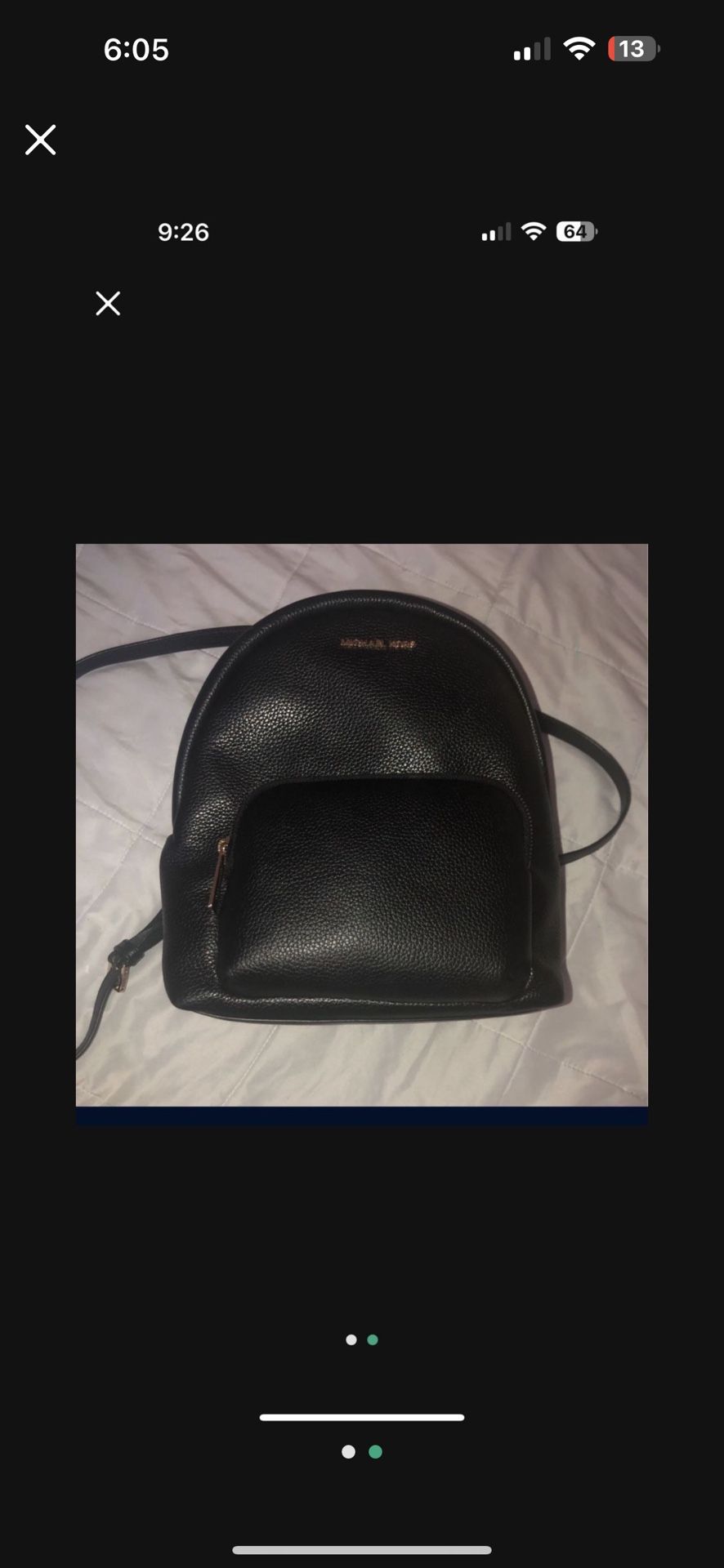 Black Michael Kors, Backpack Purse