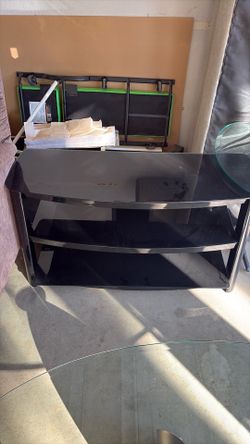 Glass TV stand