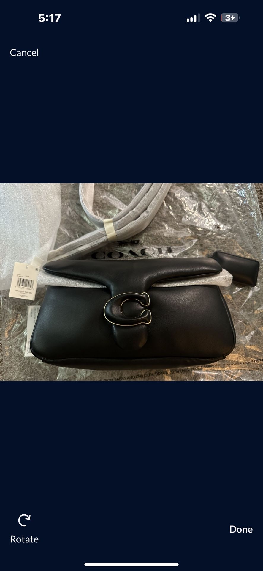 **BRAND NEW**(BLACK)Coach Pillow Tabby Shoulder Bag 26