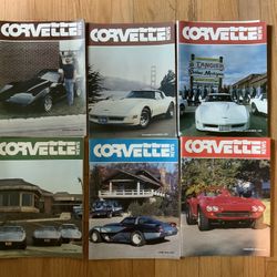 Lot Of 6 Vintage Corvette News Magazines From 1980