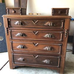 Antique Walnut Dresser 19th Century