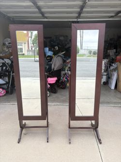 Jewelry Armoire / Stand w Mirror – $25 each