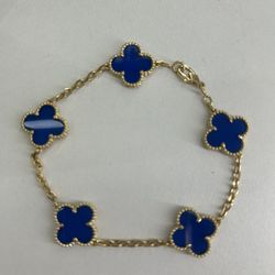 18Kt yellow gold Van Cleef bracelet 1:1  Blue 
