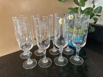 Princess House Fluted Champagne Glasses
