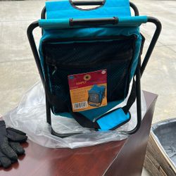Cooler Seat Folding Chair Stool