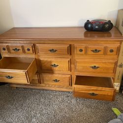 Vintage Dresser Door, Two End Tables. Great Condition.
