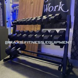NEW DUMBBELLS SET 5-50 WITH RACK 
