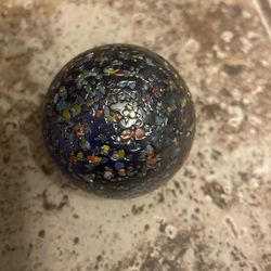 Large Glass Marble “Glitter Bomb”