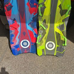 Two Snowstorm Sleds For Downhill Sledding On The Snow