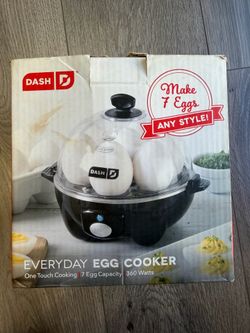 Dash Rapid Egg Cooker - Boiler, Poacher & Steamer - Includes Measuring & Recipe Guide - Dishwasher Safe - BPA Free - Holds 7 Eggs, Black