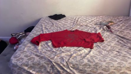 Rose crop top sweater