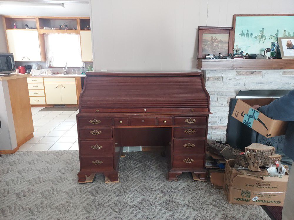 Two Piece Roll top Desk