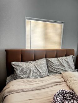Queen-size headboard and base