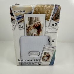 NEW Open Box Fujifilm Instax Mini Link Smartphone Printer ASH WHITE Wireless