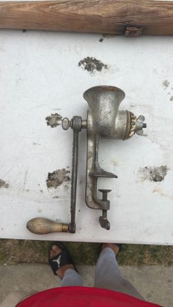 antique meat grinder