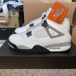 Nike Air Jordan 4 Summit White/Fire Red Size 10.5 NEW DS Please Read The Description Before Contacting Me👇🏾👇🏾👇🏾