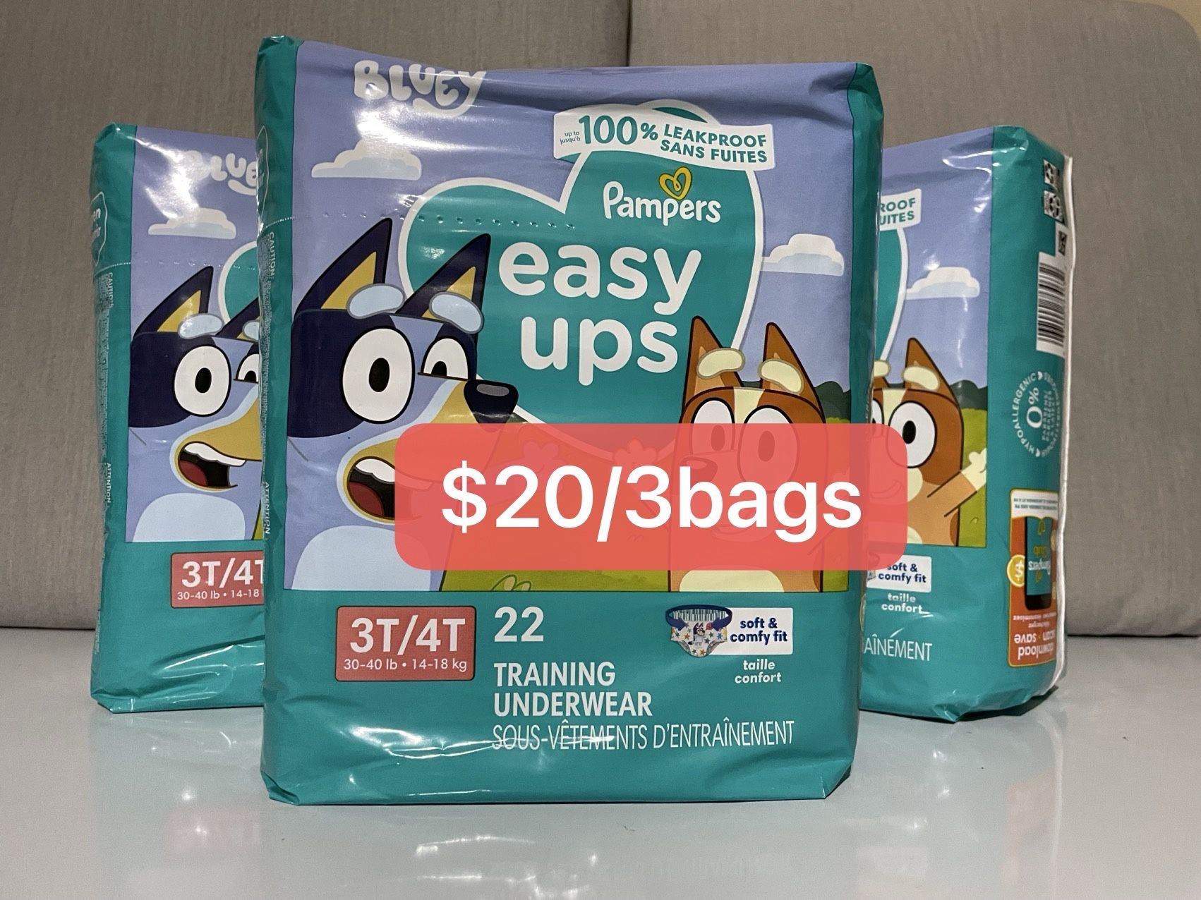 Pampers easy ups size 3-4T