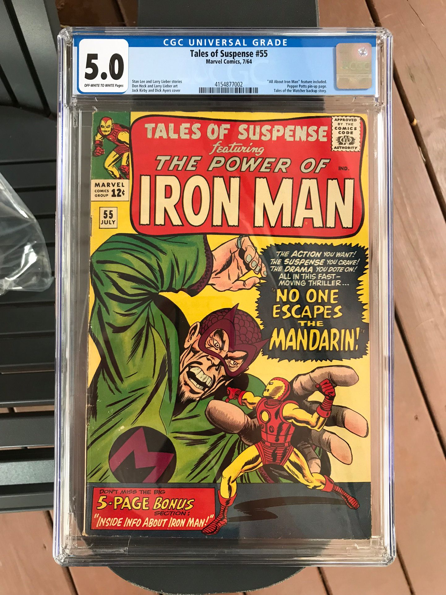 Tales of Suspense #55 (1964) CGC 5.0 — O/w To White Pages; Kirby Mandarin Cover