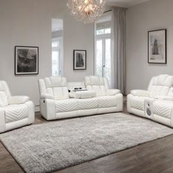 Ace White - 3PC Reclining Set 🔥❤️