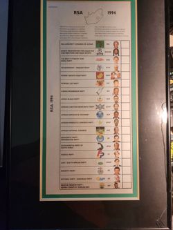 Ballot from Mandela's Election