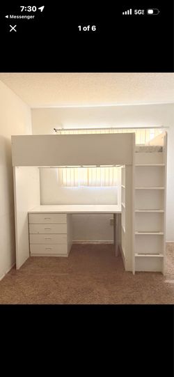 White Loft Bed from IKEA