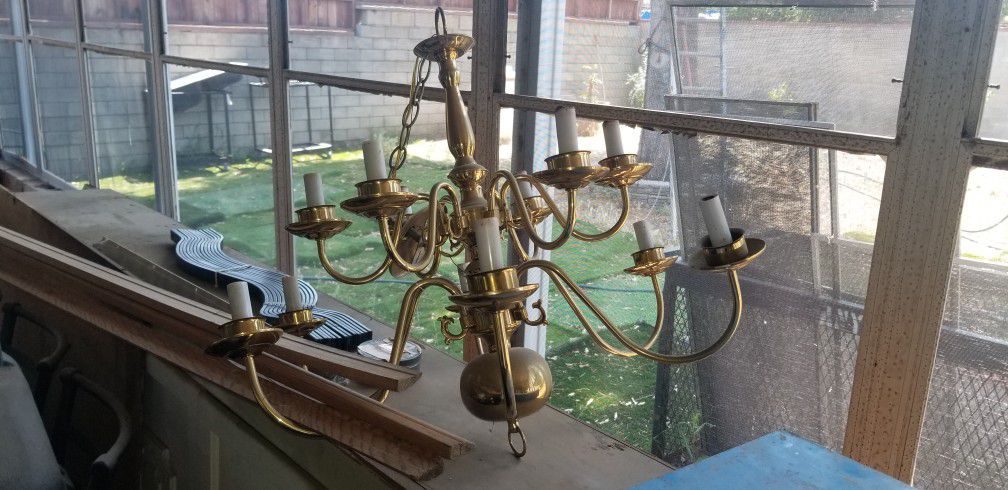 Vintage brass chandelier candelabra