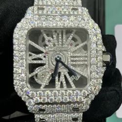 Moissanite Skeleton Cartier Watch