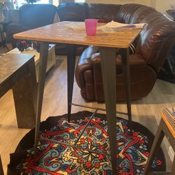 Pub Style Table With Two Stools