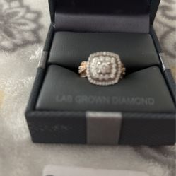 10k LAB DIAMOND RING 1CTTW SIZE 6
